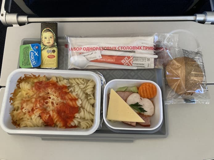 アエロフロート・ロシア航空エコノミークラスの軽食